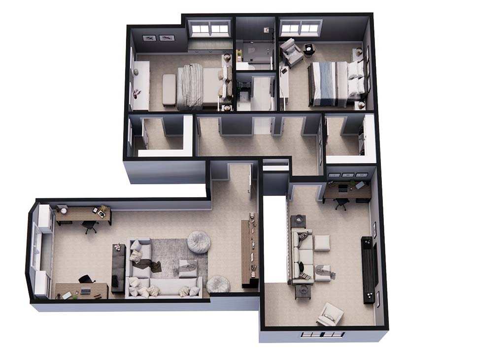 Farmhouse Plan with 2456 Sq. Ft., 3 Bedrooms, 3 Bathrooms, 2 Car Garage Picture 12