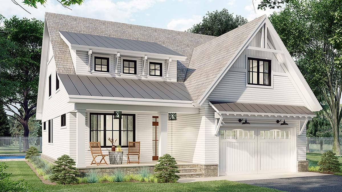 Farmhouse Plan with 2456 Sq. Ft., 3 Bedrooms, 3 Bathrooms, 2 Car Garage Picture 3