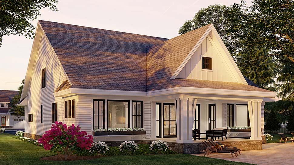 Farmhouse Plan with 3146 Sq. Ft., 4 Bedrooms, 4 Bathrooms, 2 Car Garage Picture 4