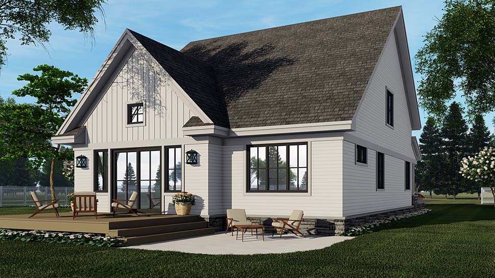 Farmhouse Plan with 2870 Sq. Ft., 4 Bedrooms, 3 Bathrooms, 2 Car Garage Picture 7