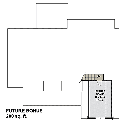 Farmhouse House Plan 41909 with 3 Beds, 2 Baths, 2 Car Garage Second Level Plan