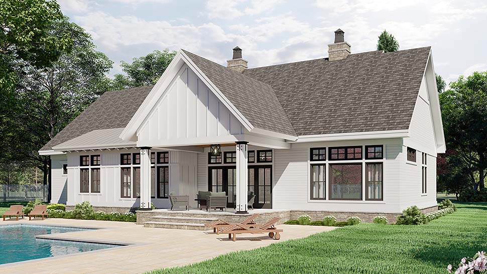 Country Plan with 2385 Sq. Ft., 3 Bedrooms, 3 Bathrooms, 2 Car Garage Picture 5