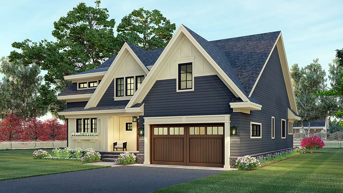 Farmhouse Plan with 2801 Sq. Ft., 3 Bedrooms, 3 Bathrooms, 2 Car Garage Picture 2