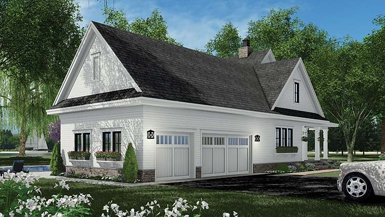 Country, Farmhouse Plan with 2570 Sq. Ft., 3 Bedrooms, 4 Bathrooms, 3 Car Garage Picture 6