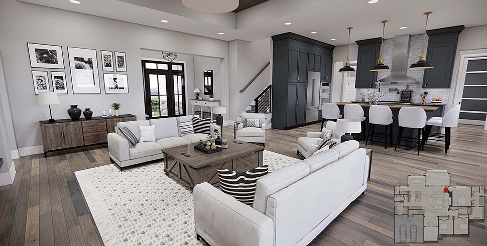 Country, Farmhouse Plan with 2137 Sq. Ft., 3 Bedrooms, 3 Bathrooms, 2 Car Garage Picture 12