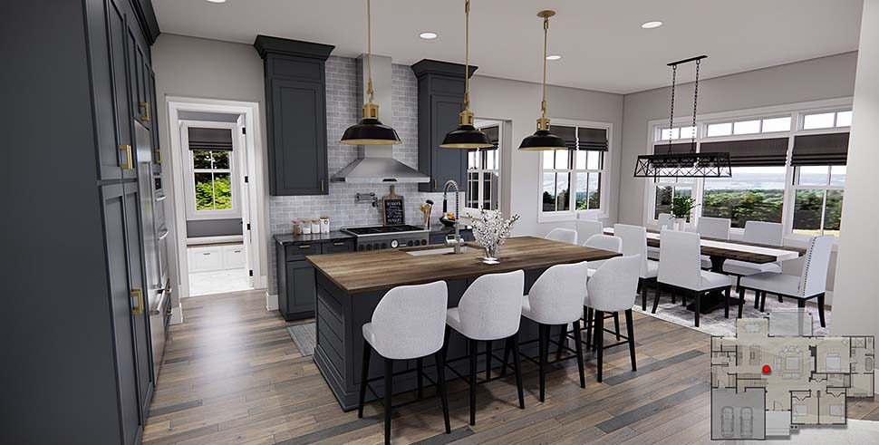 Country, Farmhouse Plan with 2137 Sq. Ft., 3 Bedrooms, 3 Bathrooms, 2 Car Garage Picture 13