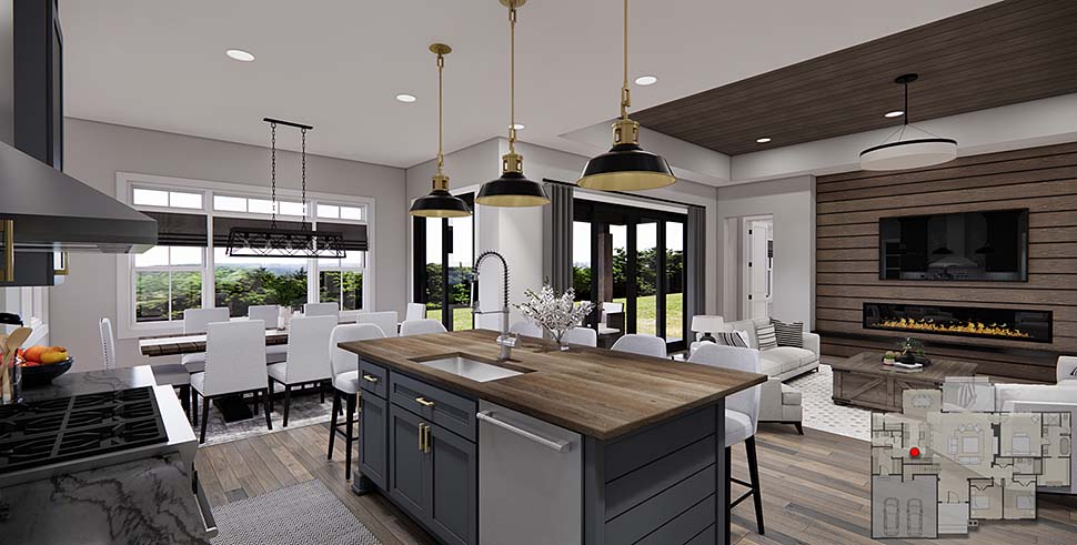 Country, Farmhouse Plan with 2137 Sq. Ft., 3 Bedrooms, 3 Bathrooms, 2 Car Garage Picture 15