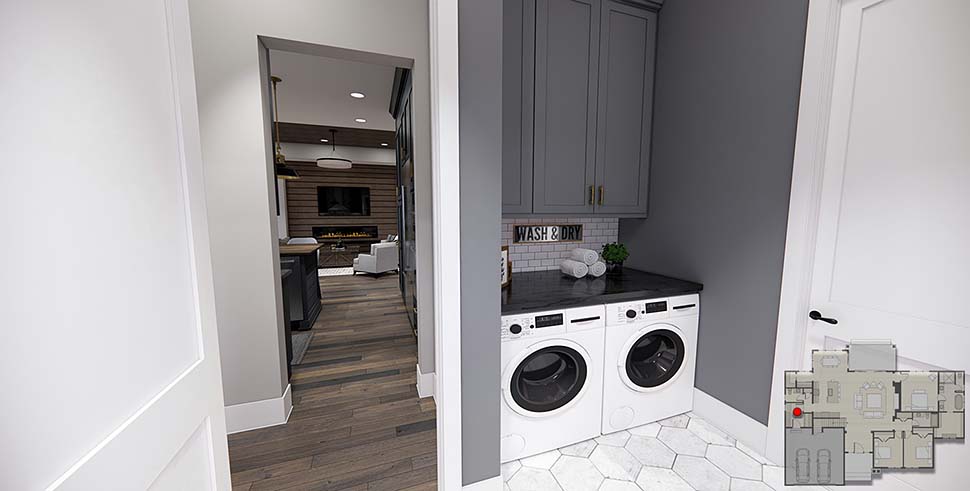 Country, Farmhouse Plan with 2137 Sq. Ft., 3 Bedrooms, 3 Bathrooms, 2 Car Garage Picture 16