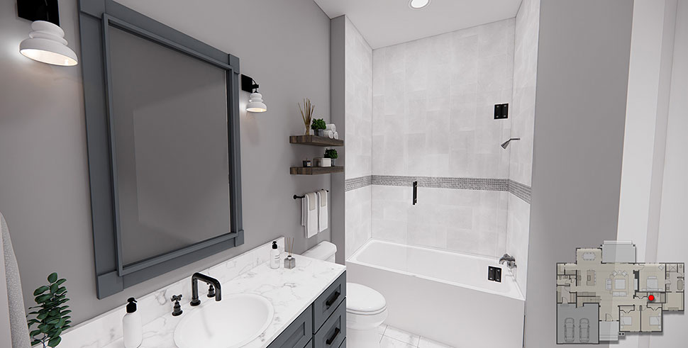 Country, Farmhouse Plan with 2137 Sq. Ft., 3 Bedrooms, 3 Bathrooms, 2 Car Garage Picture 25