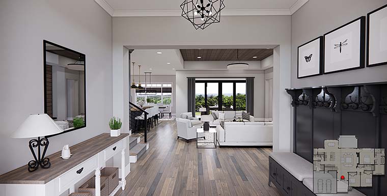 Country, Farmhouse Plan with 2137 Sq. Ft., 3 Bedrooms, 3 Bathrooms, 2 Car Garage Picture 6