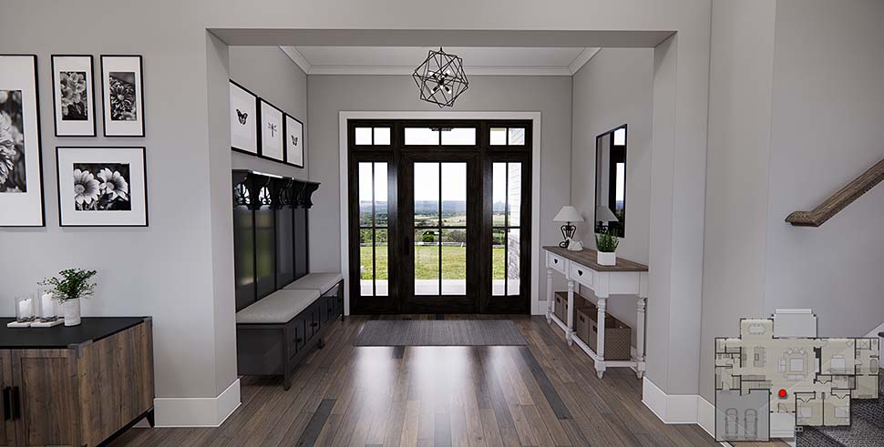 Country, Farmhouse Plan with 2137 Sq. Ft., 3 Bedrooms, 3 Bathrooms, 2 Car Garage Picture 7