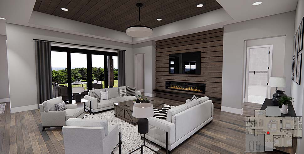 Country, Farmhouse Plan with 2137 Sq. Ft., 3 Bedrooms, 3 Bathrooms, 2 Car Garage Picture 8