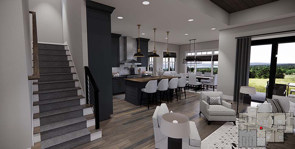 Country, Farmhouse Plan with 2137 Sq. Ft., 3 Bedrooms, 3 Bathrooms, 2 Car Garage Picture 9