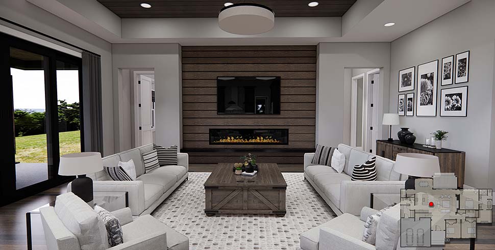 Country, Farmhouse Plan with 2137 Sq. Ft., 3 Bedrooms, 3 Bathrooms, 2 Car Garage Picture 10