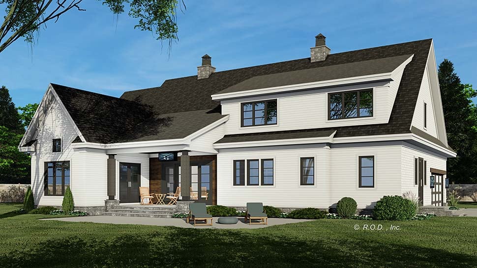 Country, Craftsman, Farmhouse Plan with 3295 Sq. Ft., 5 Bedrooms, 5 Bathrooms, 2 Car Garage Picture 5