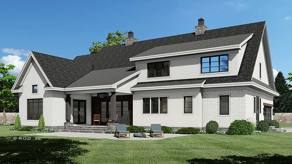 Farmhouse Plan with 3282 Sq. Ft., 4 Bedrooms, 4 Bathrooms, 2 Car Garage Picture 5