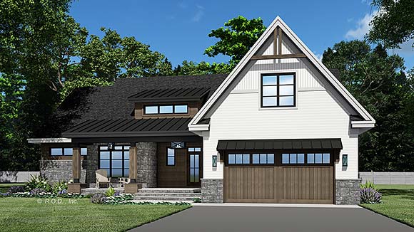 Country, Craftsman, Farmhouse, Traditional House Plan 41926 with 3 Beds, 2 Baths, 2 Car Garage Elevation