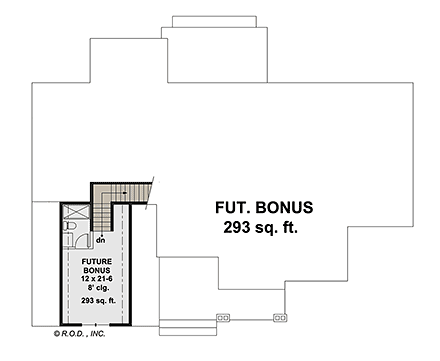 Country, Traditional House Plan 41927 with 3 Beds, 3 Baths, 2 Car Garage Second Level Plan