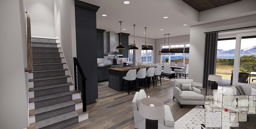 Country, Traditional Plan with 2120 Sq. Ft., 3 Bedrooms, 3 Bathrooms, 2 Car Garage Picture 11