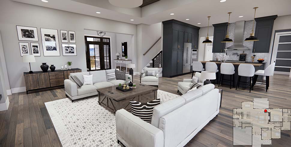 Country, Traditional Plan with 2120 Sq. Ft., 3 Bedrooms, 3 Bathrooms, 2 Car Garage Picture 14