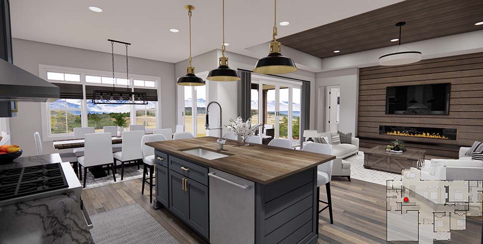 Country, Traditional Plan with 2120 Sq. Ft., 3 Bedrooms, 3 Bathrooms, 2 Car Garage Picture 17