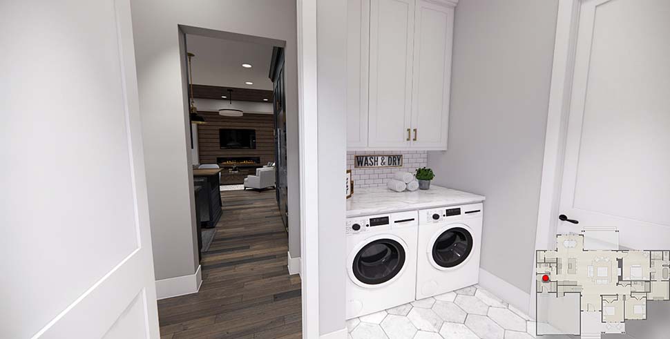 Country, Traditional Plan with 2120 Sq. Ft., 3 Bedrooms, 3 Bathrooms, 2 Car Garage Picture 18