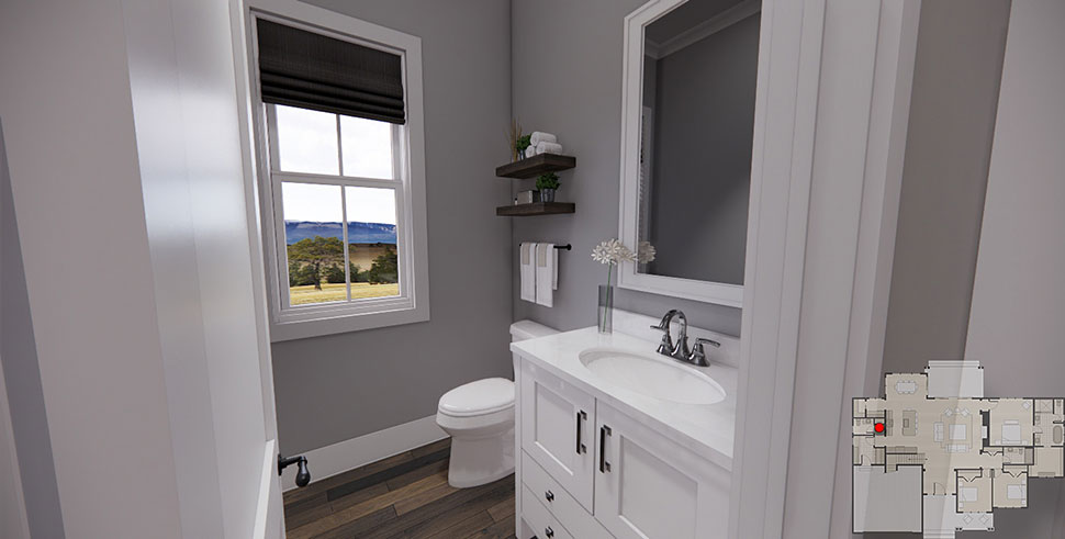 Country, Traditional Plan with 2120 Sq. Ft., 3 Bedrooms, 3 Bathrooms, 2 Car Garage Picture 20