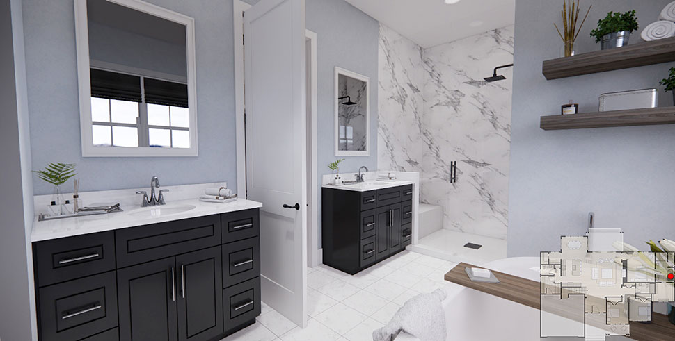 Country, Traditional Plan with 2120 Sq. Ft., 3 Bedrooms, 3 Bathrooms, 2 Car Garage Picture 23