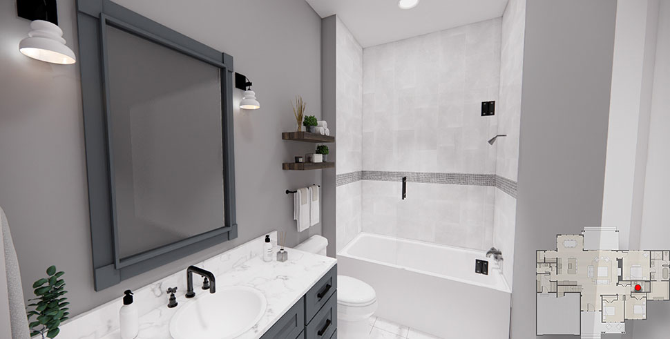 Country, Traditional Plan with 2120 Sq. Ft., 3 Bedrooms, 3 Bathrooms, 2 Car Garage Picture 27