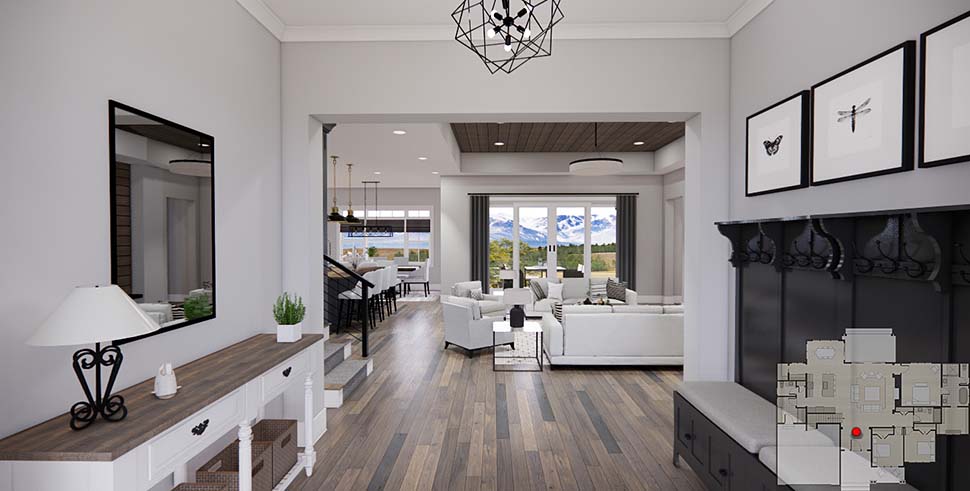 Country, Traditional Plan with 2120 Sq. Ft., 3 Bedrooms, 3 Bathrooms, 2 Car Garage Picture 8