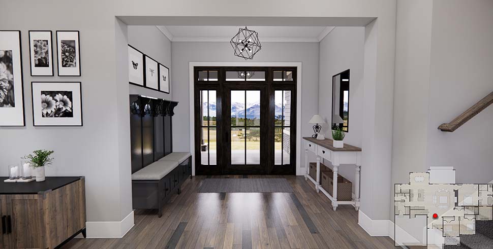 Country, Traditional Plan with 2120 Sq. Ft., 3 Bedrooms, 3 Bathrooms, 2 Car Garage Picture 9