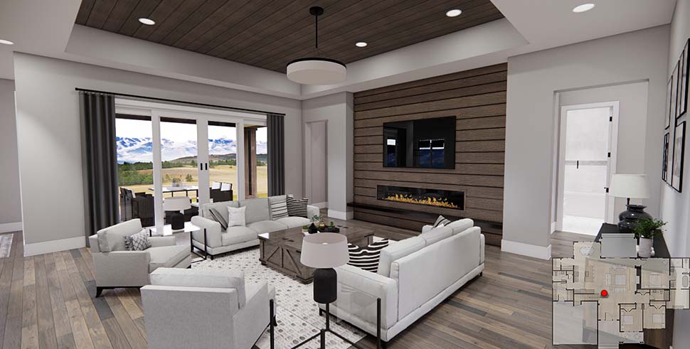 Country, Traditional Plan with 2120 Sq. Ft., 3 Bedrooms, 3 Bathrooms, 2 Car Garage Picture 10