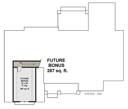 Farmhouse House Plan 41929 with 4 Beds, 3 Baths, 2 Car Garage Second Level Plan