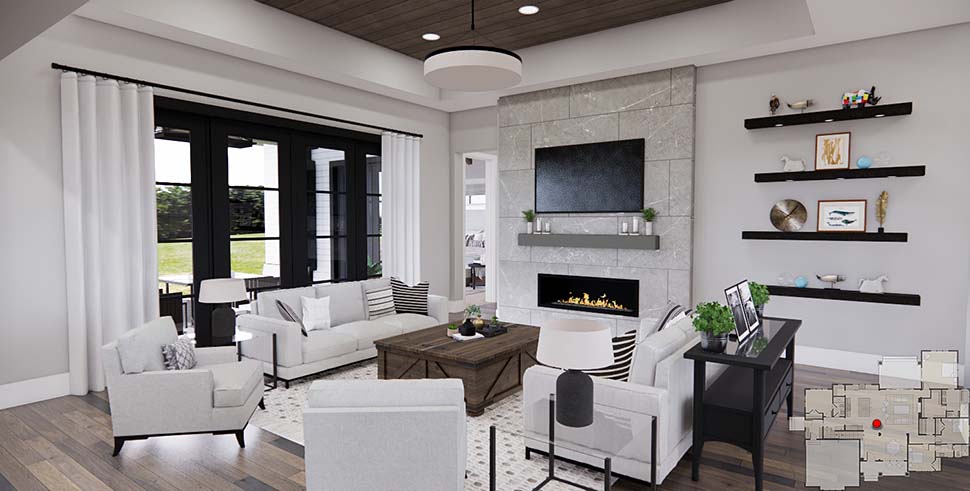 Farmhouse Plan with 2336 Sq. Ft., 4 Bedrooms, 3 Bathrooms, 2 Car Garage Picture 11