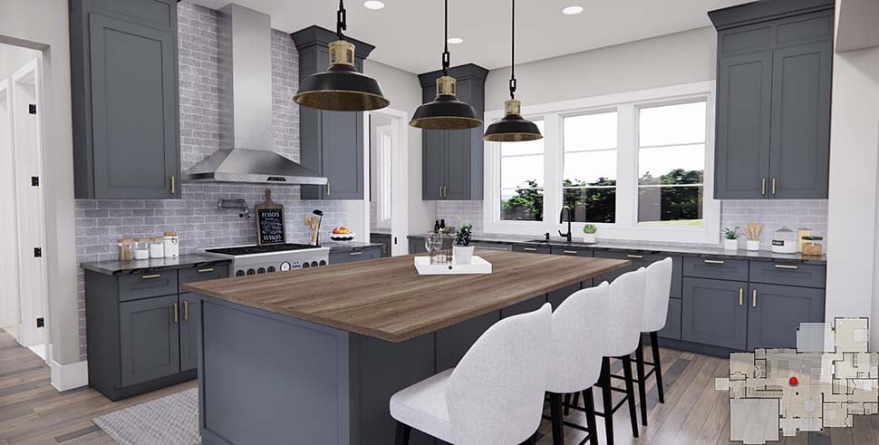 Farmhouse Plan with 2336 Sq. Ft., 4 Bedrooms, 3 Bathrooms, 2 Car Garage Picture 12