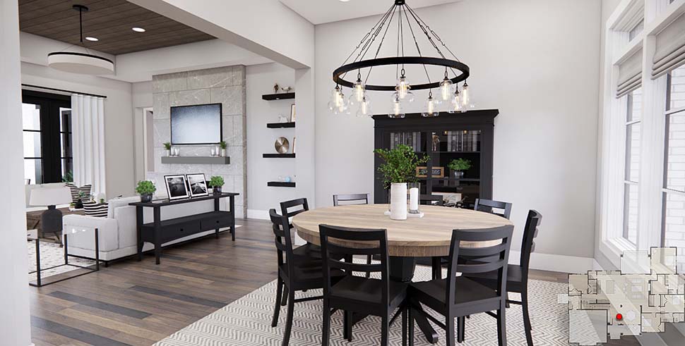 Farmhouse Plan with 2336 Sq. Ft., 4 Bedrooms, 3 Bathrooms, 2 Car Garage Picture 13