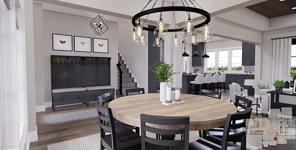 Farmhouse Plan with 2336 Sq. Ft., 4 Bedrooms, 3 Bathrooms, 2 Car Garage Picture 14