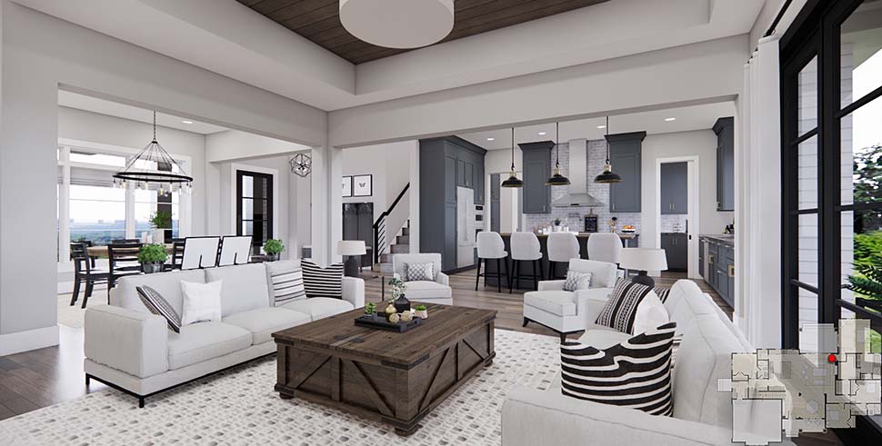 Farmhouse Plan with 2336 Sq. Ft., 4 Bedrooms, 3 Bathrooms, 2 Car Garage Picture 17