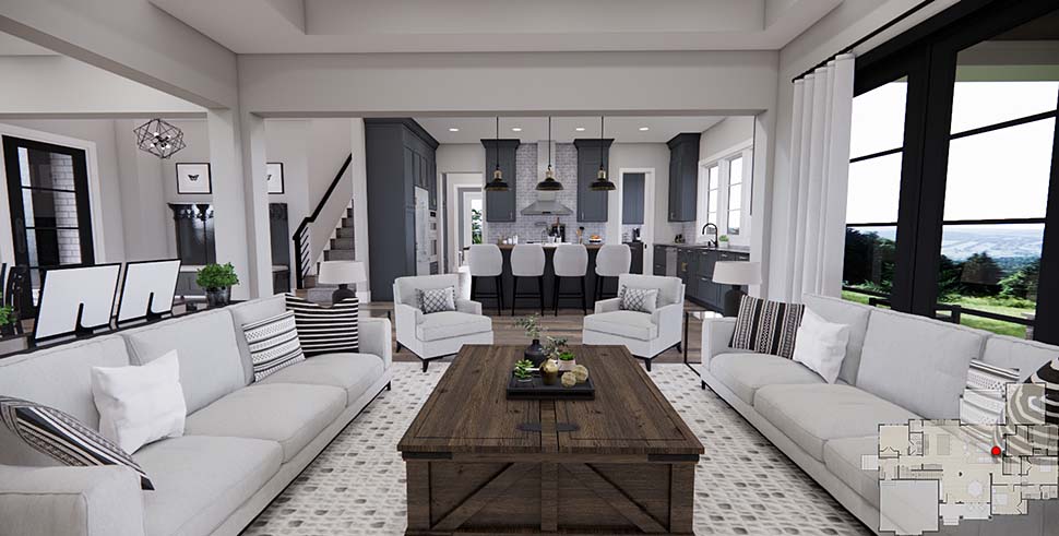 Farmhouse Plan with 2336 Sq. Ft., 4 Bedrooms, 3 Bathrooms, 2 Car Garage Picture 18