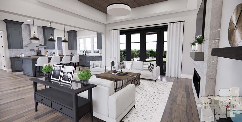 Farmhouse Plan with 2336 Sq. Ft., 4 Bedrooms, 3 Bathrooms, 2 Car Garage Picture 19