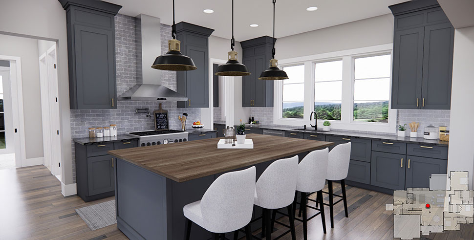 Farmhouse Plan with 2336 Sq. Ft., 4 Bedrooms, 3 Bathrooms, 2 Car Garage Picture 20