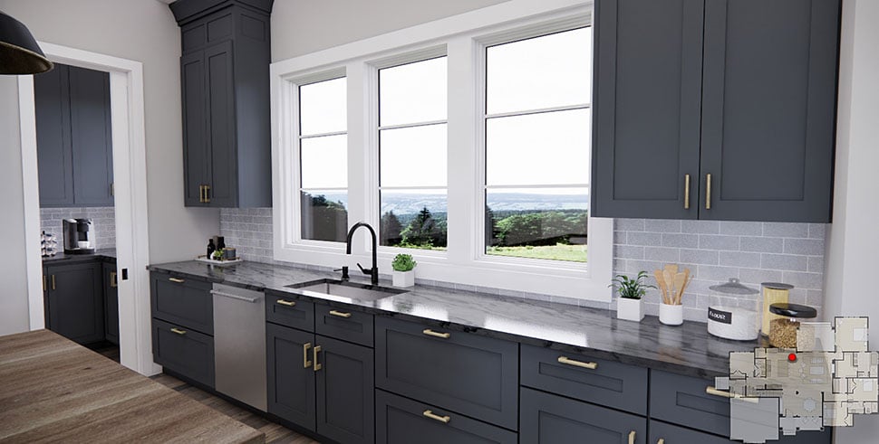 Farmhouse Plan with 2336 Sq. Ft., 4 Bedrooms, 3 Bathrooms, 2 Car Garage Picture 22