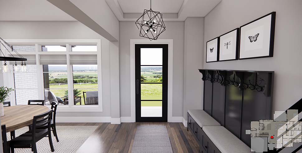 Farmhouse Plan with 2336 Sq. Ft., 4 Bedrooms, 3 Bathrooms, 2 Car Garage Picture 10