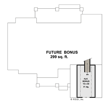 Country, Craftsman, Traditional House Plan 41933 with 4 Beds, 4 Baths, 2 Car Garage Second Level Plan