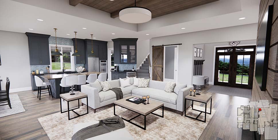 Farmhouse, Traditional Plan with 2277 Sq. Ft., 3 Bedrooms, 3 Bathrooms, 2 Car Garage Picture 11