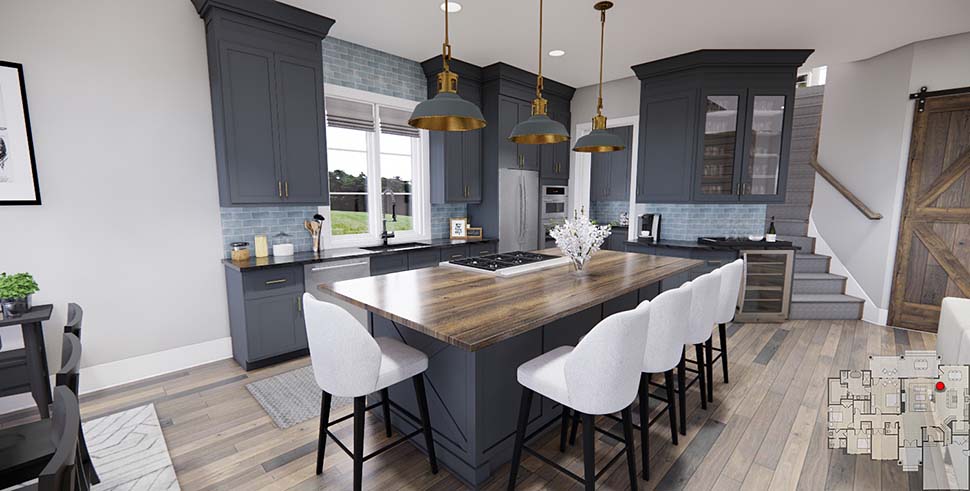 Farmhouse, Traditional Plan with 2277 Sq. Ft., 3 Bedrooms, 3 Bathrooms, 2 Car Garage Picture 13