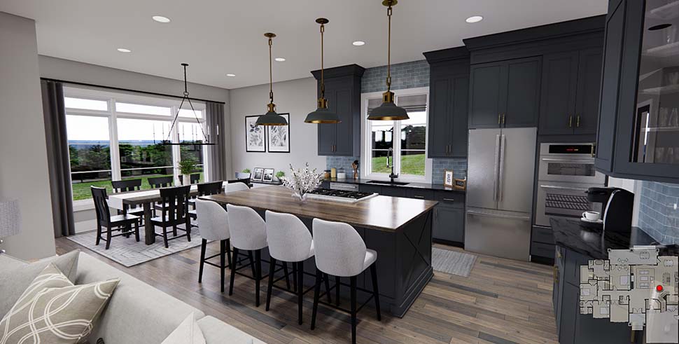 Farmhouse, Traditional Plan with 2277 Sq. Ft., 3 Bedrooms, 3 Bathrooms, 2 Car Garage Picture 14