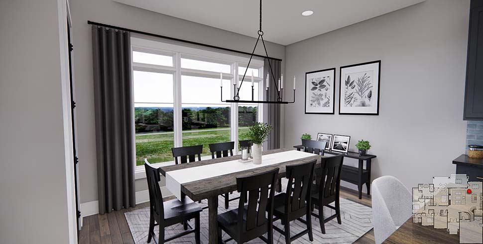 Farmhouse, Traditional Plan with 2277 Sq. Ft., 3 Bedrooms, 3 Bathrooms, 2 Car Garage Picture 15