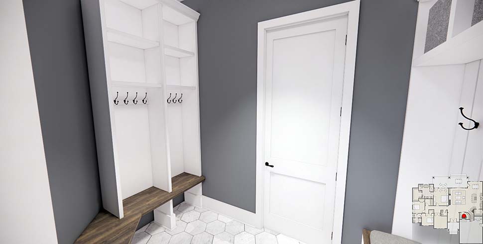 Farmhouse, Traditional Plan with 2277 Sq. Ft., 3 Bedrooms, 3 Bathrooms, 2 Car Garage Picture 18