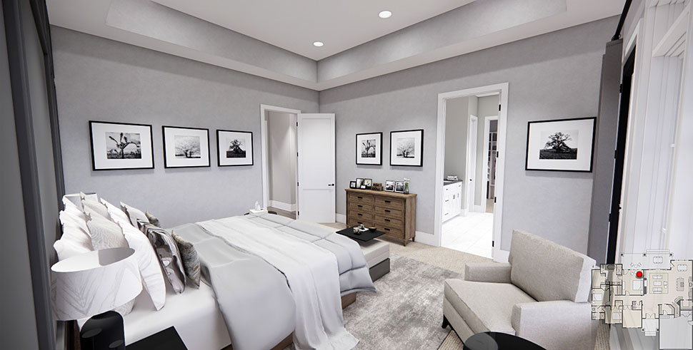 Farmhouse, Traditional Plan with 2277 Sq. Ft., 3 Bedrooms, 3 Bathrooms, 2 Car Garage Picture 23